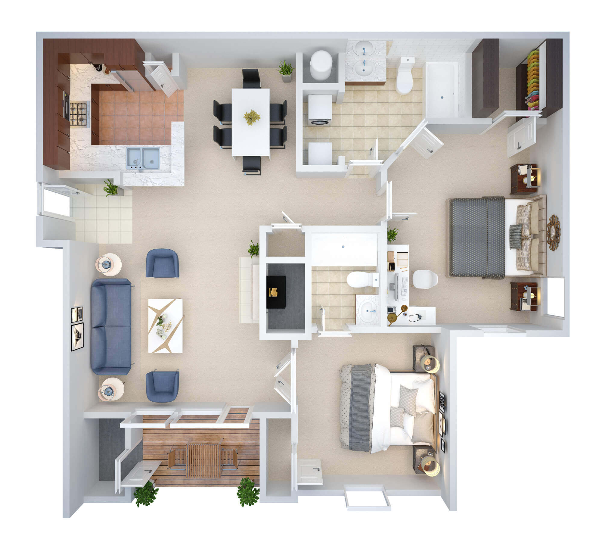 Real Estate 3D Floor Plans – Design / Rendering – Samples / Examples