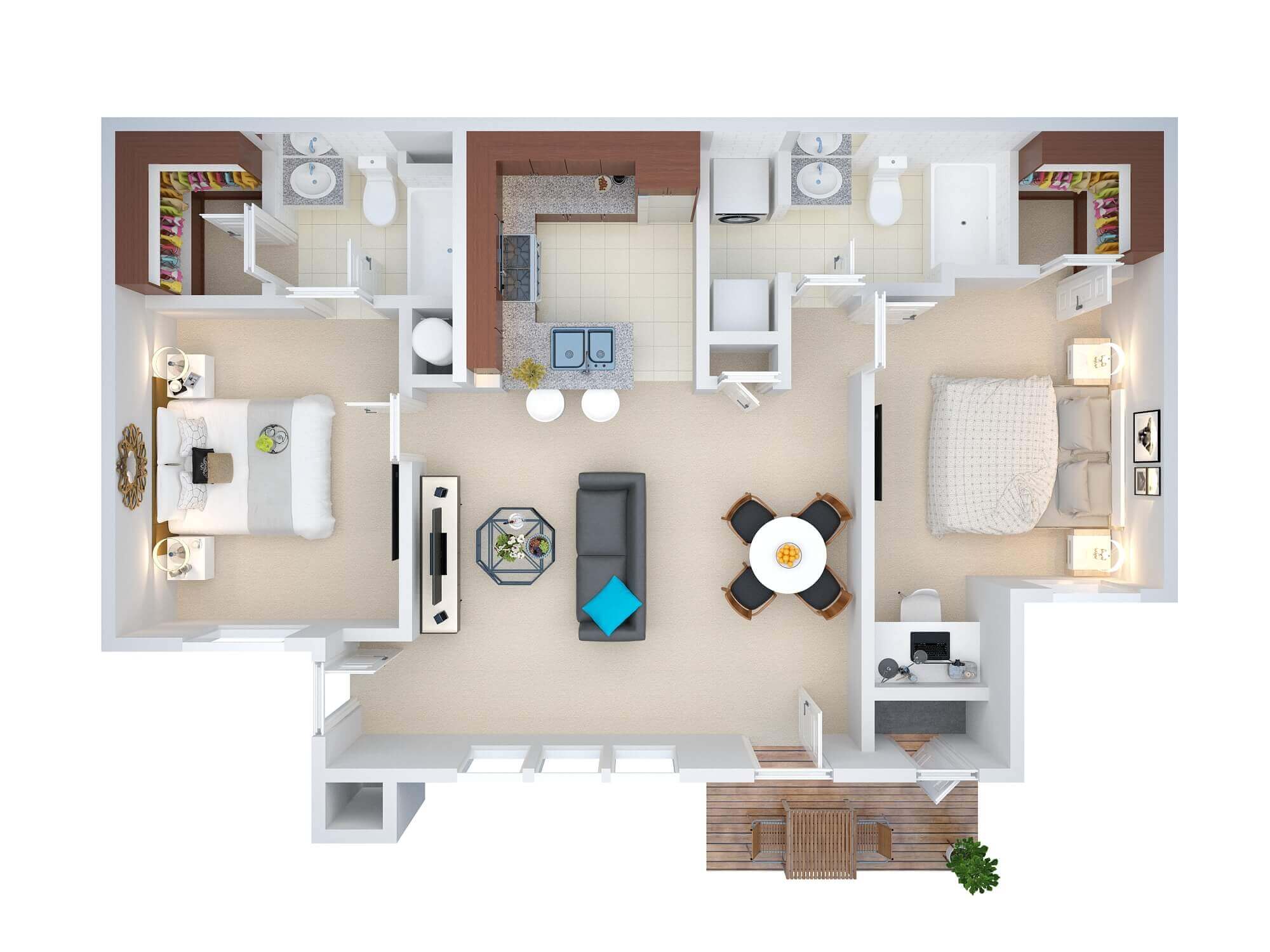 Real Estate 3D Floor Plans Design / Rendering Samples